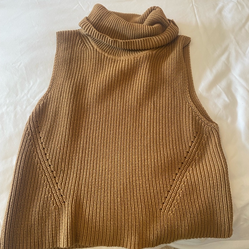 French Connection Turtleneck Sleeveless Top